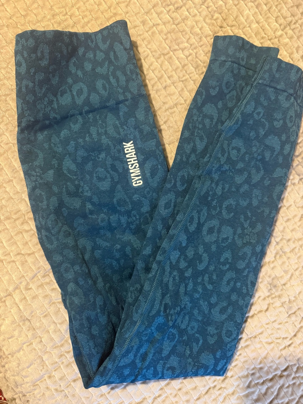 Gymshark Teal Leopard Print High-Rise Jeggings